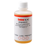 溴甲酚绿指示剂 c(C21H14Br4O5S)=0.1 g/L,pH=3.8-5.4(25 ℃)