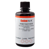5种阴离子混合标准溶液 c[F-,Cl-,NO3-,(PO4)3-,(SO4)2-]=1000 mg/L
